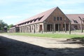 Concentration camp Auschwitz administration building close to entrance gate Royalty Free Stock Photo