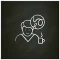 Concentration loss chalk icon