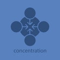 Concentration symbol glyph color icon