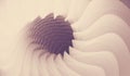 Concentric abstract pattern created from repetitive elements. 3d vector illustration