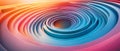 Concentric abstract vortex pattern in bold blue and orange hues with smooth gradients forming a dynamic and energetic spiral co