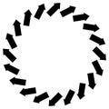 Concentric arrows symbol to illustrate rotation, gyration, torsion, turning concepts Royalty Free Stock Photo