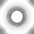 Concentric black dot patterns create a visual effect on a white background, forming a Royalty Free Stock Photo