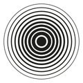 Concentric black lines icon. Vector illustration. EPS 10.