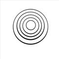 Concentric black rings background