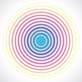 Concentric circle elements. Vector illustration for sound