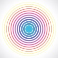 Concentric circle elements. Vector illustration for sound