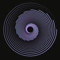 Circular concentric design with purple rings forming a hypnotic spiral