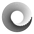 Concentric circles, concentric rings. Abstract radial graphics. Royalty Free Stock Photo
