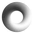 Concentric circles, concentric rings. Abstract radial graphics. Royalty Free Stock Photo