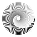 Concentric circles, concentric rings. Abstract radial graphics. Royalty Free Stock Photo