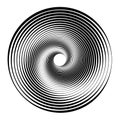 Concentric circles, concentric rings. Abstract radial graphics. Royalty Free Stock Photo