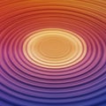 Concentric circles create a mesmerizing pattern, transitioning from warm orange hue Royalty Free Stock Photo
