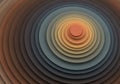 Concentric circles in a gradient pattern create a 3D effect. The Royalty Free Stock Photo