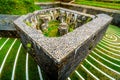 Concentric circles in the Lambert Redoubt ruins. Royalty Free Stock Photo