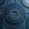 Concentric circles in a layered pattern, creating a 3D illusion. The design features Royalty Free Stock Photo
