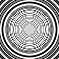 Concentric circles pattern. Abstract monochrome-geometric illust