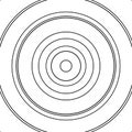 Concentric circles pattern. Abstract monochrome-geometric illust