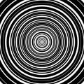 Concentric circles pattern. Abstract monochrome-geometric illust