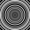 Concentric circles pattern. Abstract monochrome-geometric illust