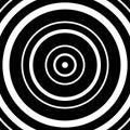 Concentric circles pattern. Abstract monochrome-geometric illust