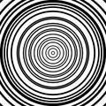 Concentric circles pattern. Abstract monochrome-geometric illust
