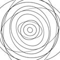 Concentric circles pattern. Abstract monochrome-geometric illustration.