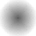 Concentric circles pattern. Abstract monochrome-geometric illustration. Royalty Free Stock Photo