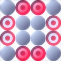 Concentric Circles Pattern: Red, White, and Blue-Gray Royalty Free Stock Photo