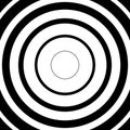 Concentric circles, radial lines patterns. Monochrome abstract Royalty Free Stock Photo