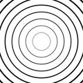 Concentric circles, radial lines patterns. Monochrome abstract Royalty Free Stock Photo