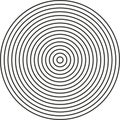 concentric circles regular spacing Royalty Free Stock Photo
