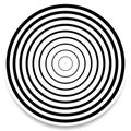 Concentric circles, rings abstract geometric element. Ripple, impact effect Royalty Free Stock Photo