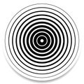 Concentric circles, rings abstract geometric element. Ripple, impact effect