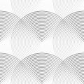 Concentric circles seamless monochrome pattern. Abstract geometry background Royalty Free Stock Photo