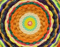 concentric circles to form a target made of woven fabrics and wi Royalty Free Stock Photo