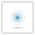 Concentric circles in varying shades of blue create a hypnotic, ripple-like effect on a white Royalty Free Stock Photo