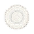 Concentric circular pattern resembling a tree ring or finger print is set against a white background Royalty Free Stock Photo