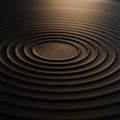 Concentric circular patterns create a hypnotic design, resembling ripples on a dark, Royalty Free Stock Photo