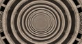 Concentric circular patterns create an optical illusion resembling a tunnel. Each ring Royalty Free Stock Photo