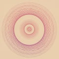 Concentric circular patterns with intricate, overlapping lines create a geometric design Royalty Free Stock Photo