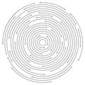 Concentric circulating, circle line and points. Abstract vortex line background. Vector illustration for design your website