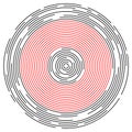 Concentric circulating, circle lines red color. Abstract vortex line background. Vector illustration for design your website