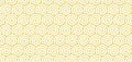 Concentric gold circles seamless geometric pattern, modern minimalistic abstract design background decoration Royalty Free Stock Photo