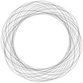 Concentric irregular circles, circular element with random scrib