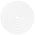 Concentric linear circles cut from paper Neutral round element.