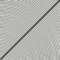 Concentric lines pattern. Geometric circle segment. Abstract Vector graphic. Diagonal divide shape. Royalty Free Stock Photo