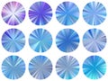 Concentric metallic gradient ui button elements Royalty Free Stock Photo