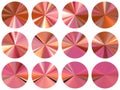 Concentric metallic gradient ui button elements Royalty Free Stock Photo