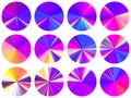 Concentric metallic gradient web elements vector